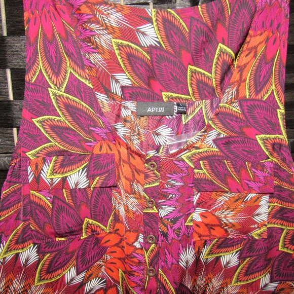 SILKY SUMMER TIE WAIST SHIRT DRESS- POCKETS-RACER BACK‐NEW - Picture 4 of 10